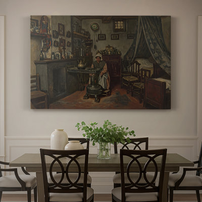 Woman by a Stove in an Interior-Henri De Braekeleer-Gallery Wrapped Canvas-c. late 19th Century