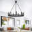 Adriana 9-Light Dimmable Wagon Wheel Chandelier with Sloped Ceiling Adapter-132670012-132670013