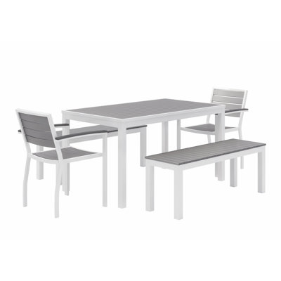 Eveleen Set 32" L Square Plastic/Acrylic Breakroom Table