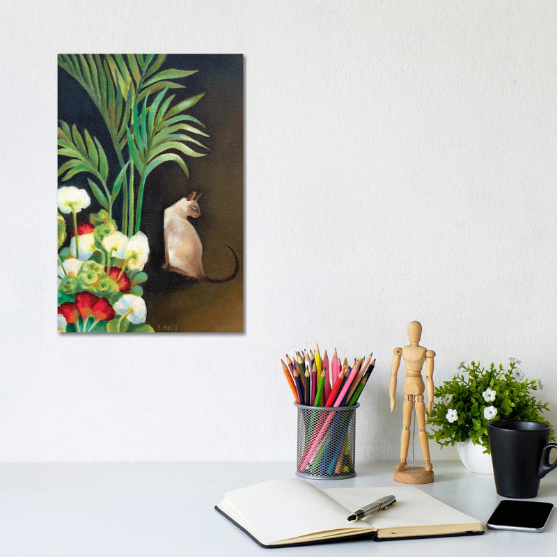 Siamese Cat by Antoinette Kelly - Wrapped Canvas Painting