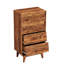 Commode de chambre à coucher 4 tiroirs avec panneaux biseautés