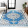 Lathan Bohemian FLAIR Boho Vintage Medallion Blue/Cream Rug