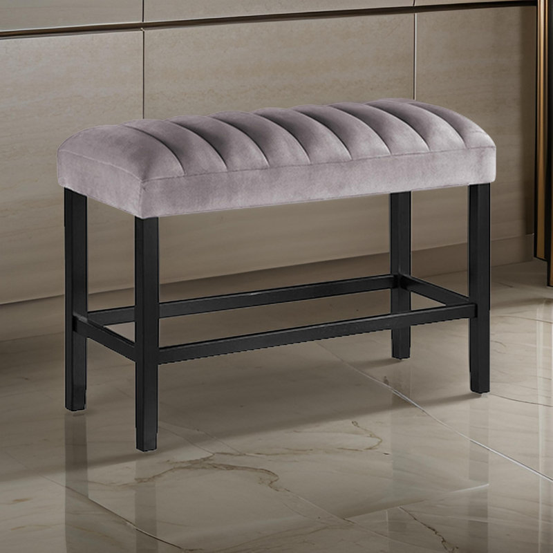 Banc rembourré en velours Jadell