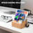 Bamboo Charging Station For Multiple Devices Include 5 Port USB Charger, 5 Cables,Style 1