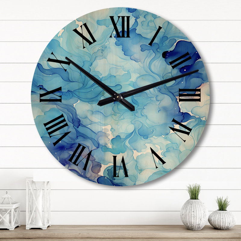 Horloge murale en bois massif Hilten, Grand