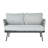Mariano Steel Loveseat And Table-542076899-542076897