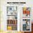 Metal Storage Cabinet, 68.9 in Lockable Steel Garage Cabinet with 4 Adjustable Shelves, White-182432796