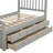 Herminio Solid Pinewood Twin Bed Frame with Drawers and Slat Support Storage Bed-378988658