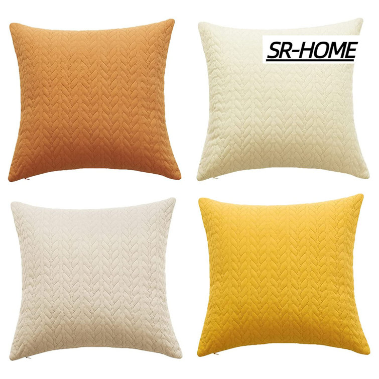 SR-HOME Decorative Throw Pillow Covers Cushion Cases, Set Of 4