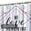 Rideau de douche rose avec 12 crochets Love Faith Scripture-354846031