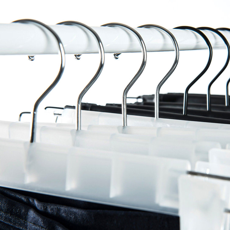 Rebrilliant Ailany Plastic Hangers With Clips for Skirt/Pants