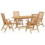 4 - Person Wood Patio Dining Set with Round Table