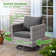 Baili 7 - Person Outdoor Wicker/Rattan Sectional Seating Group with Swivel Chairs, Modern Modular Conversation Set with Cushions