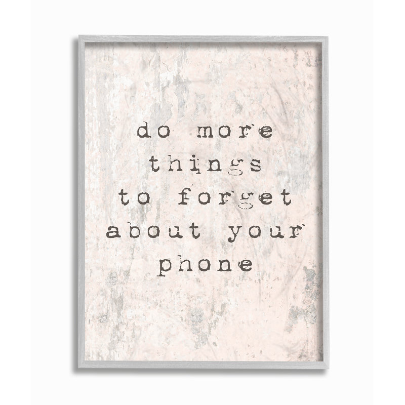 «Forget Your Téléphone Distress», reproduction d'impression, H 20 po x l 16 po x P 1,5 po, Toile