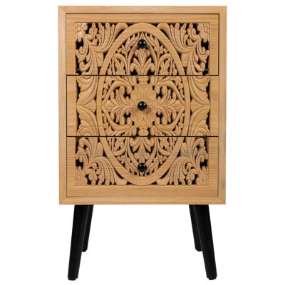 Lauterbach 42cm W Manufactured Wood Bedside Table
