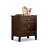 Dark-walnut Solid Wood + 3 drawers Nightstand
