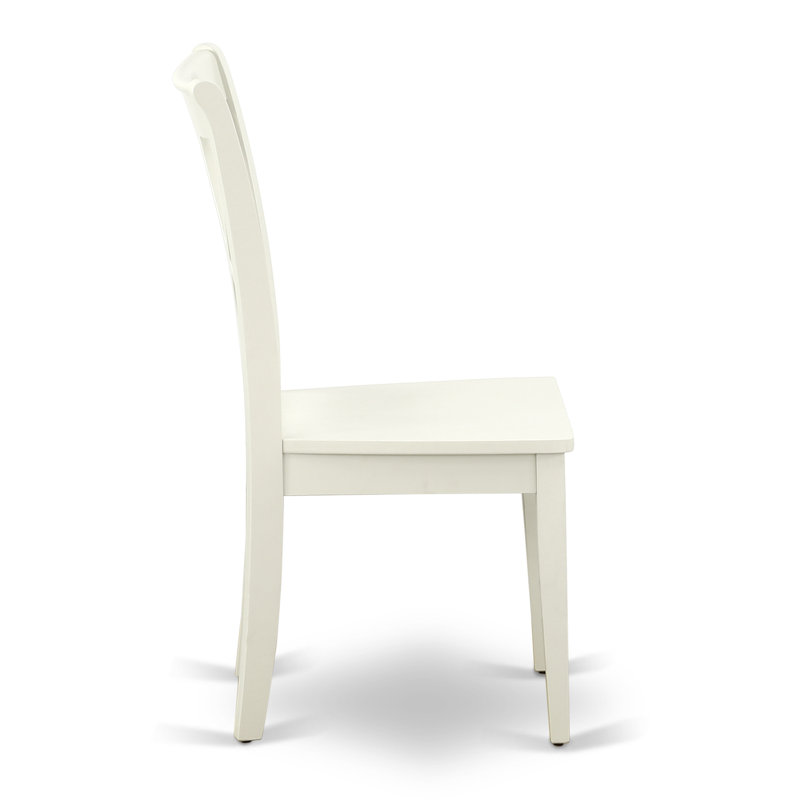 Clarksville Dining Room Chairs - Double Cross Back Wood Seat Chairs, Set of 2, Linen White, Linen White, No 