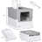 PawHut Fully Enclosed Cat Litter Box with Scoop, Hooded Cat Litter House with Drawer Type Tray, Foldable Smell Proof Cat Potty with Front Entry, Top Exit, Portable Pet Toilet with Large Space, Grey