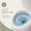 Toilette une pièce sans rebord | Double chasse allongée avec siège confortable et hauteur incluse - blanc