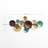 47'' Modern Abstract Metal Wall Decor with Multicolor Textured Discs, Contemporary Wall Art Accent