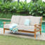 Canapé de patio en teck de 75,5 po de large Brunswick avec coussins Brunswick-181959264-242604329