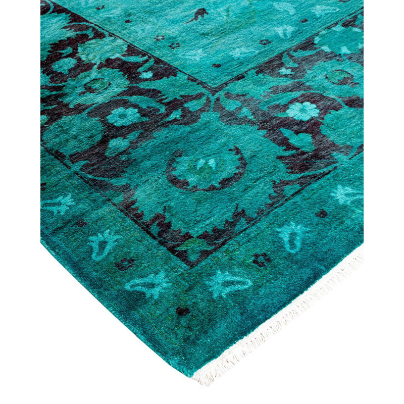 Tapis bleu unique 9 pi 2 po x 12 pi 1 po Dahja