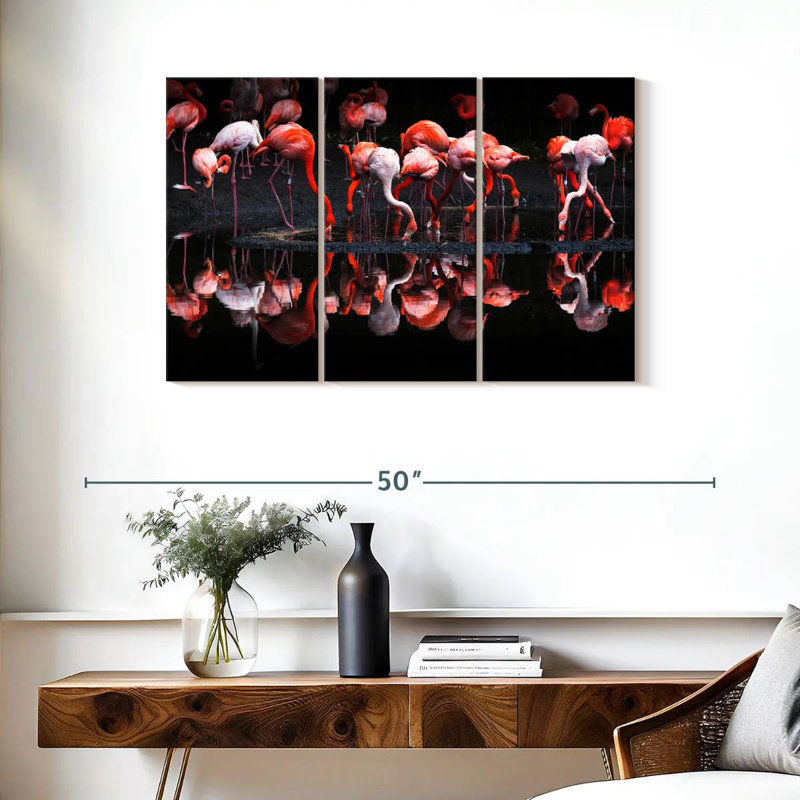 Flamingo Reflections, 24" H x 38" W