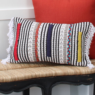 Cairo Embroidered Cotton Throw Pillow