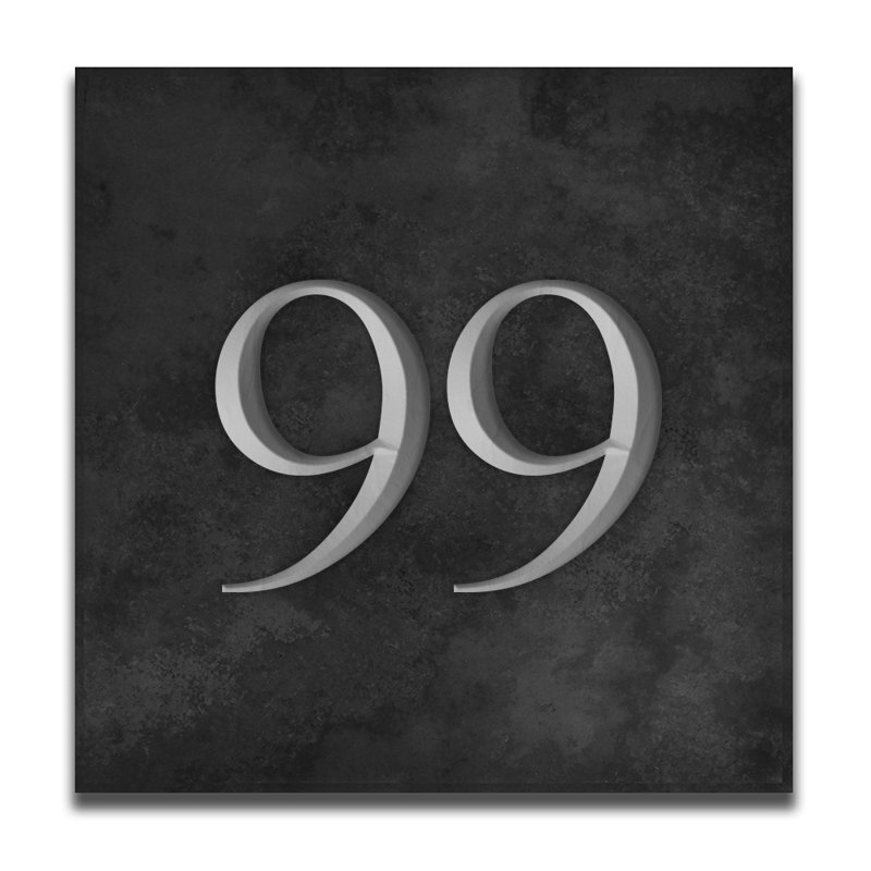 Velia 17.78cm H Stone House Number, Silver, 99