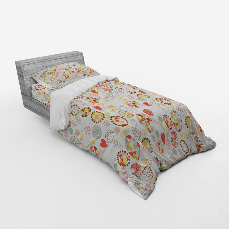 Modern & Contemporary Polyester Geometric Shapes Duvet Cover, Twin XL Duvet Cover + 2 Additional Pieces