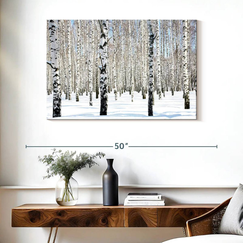 Alvord Birch Grove blanc neige, H 26 po x l 39 po