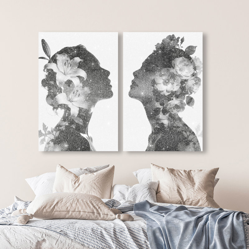 Nocturne Bloom Set Set by Oliver Gal, Gallery Wrapped, 30"H x 45"W