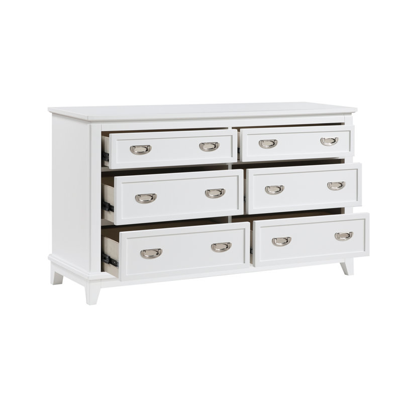 Commode au design rétro élégant, White