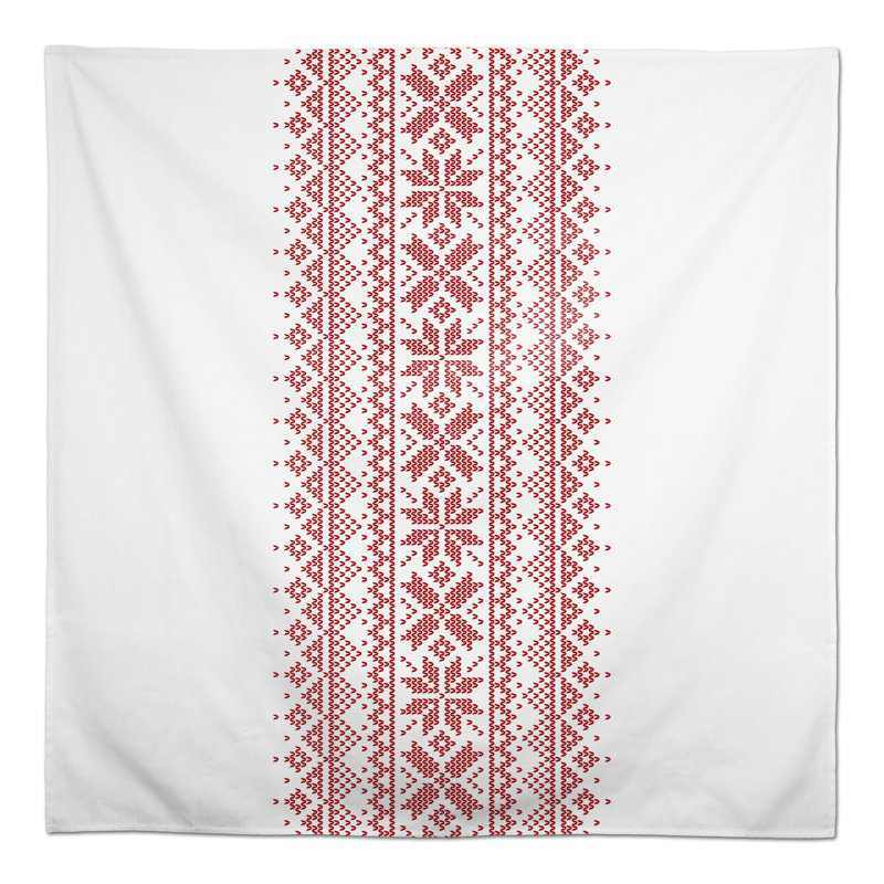 Knit Snowflakes Tablecloth