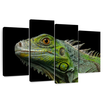 Tête d'iguane verte