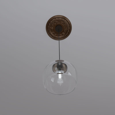 EnduraForm PVC Baltimore Thermoformed Ceiling Medallion, 13"OD x 3 1/2"ID x 3/4"P (Fits Canopies up to 5 1/4"), Metallic Antique Brass