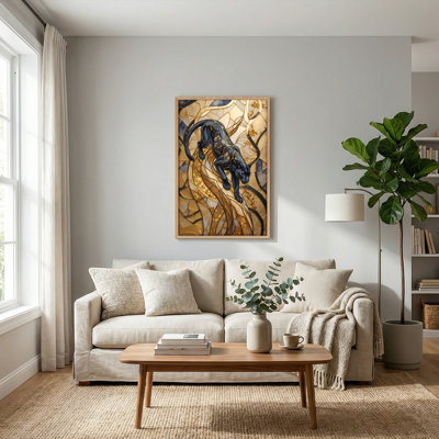 Ensemble de 1 reproduction d'art sur toile en vitrail