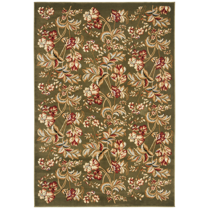Carolane Performance Floral Rug, Rectangle 3'3" x 5'3"