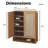 Rattan 5-Tier Shoe Storage Cabinet With Adjustable Shelves-892749275