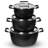 Granitestone 6 Piece Stackable Nonstick Nesting Pots with Lids, Dishwasher Safe-58824787