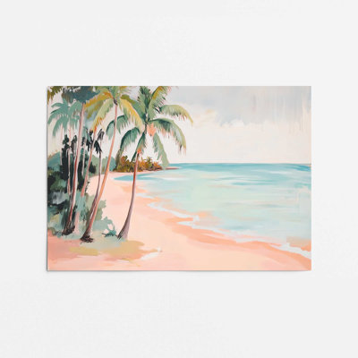 Doux rivages et palmiers, impression roulée