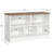 5 Cube Bookshelf, 2 Tier Low Storage Organizer Book Shelf, Freestanding Open Bookcase For Home Office, Living Room And Bedroom, White & Natural