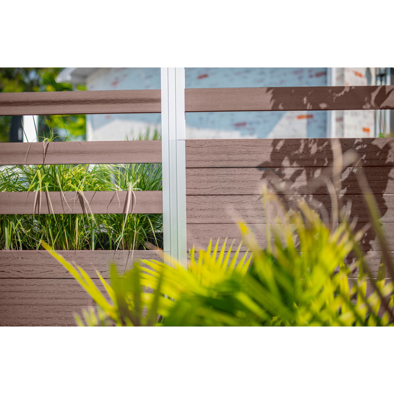Espresso Brown Vinyl Parklette Planter Box with Trellis