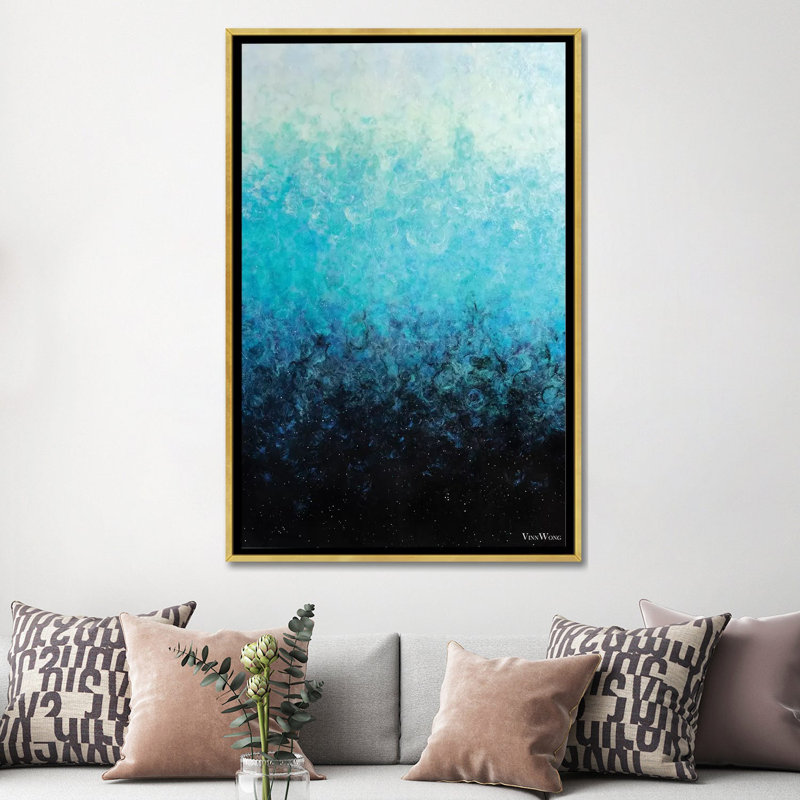 «Siren Song» par Vinn Wong - impression d'art graphique, Toile encadrée d'or, Aucun mat, H 60 po x l 40po x P 1,5 po