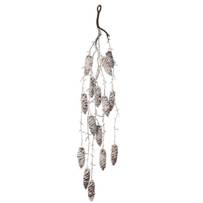 32" Iced Glitter Pinecone Drop