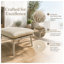 Pouf carré de 71 cm (28 po) pour terrasse et patio, avec coussin épais beige, repose-pieds en fer antirouille pour jardin et terrasse.