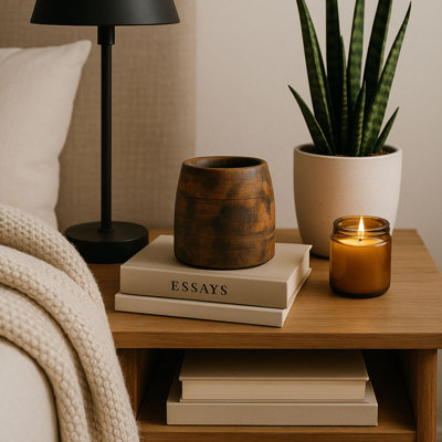  Vase en bois Rustic Charm