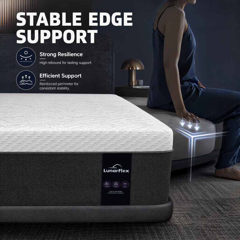 12" Cooling Medium Plush Gel Memory Foam Mattress in a Box with CertiPUR-US & OEKO-TEX® Certified, Queen