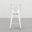 De 2 tabourets de comptoir en métal, 24 pouces, blanc vieilli, dossier confortable pour la cuisine, tabouret de 24 po (2) - Sièges confortables avec dossiers et repose-pieds incurvés, entretoise de construction stable