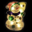 Holographic Snowman Christmas Window Lighted Display